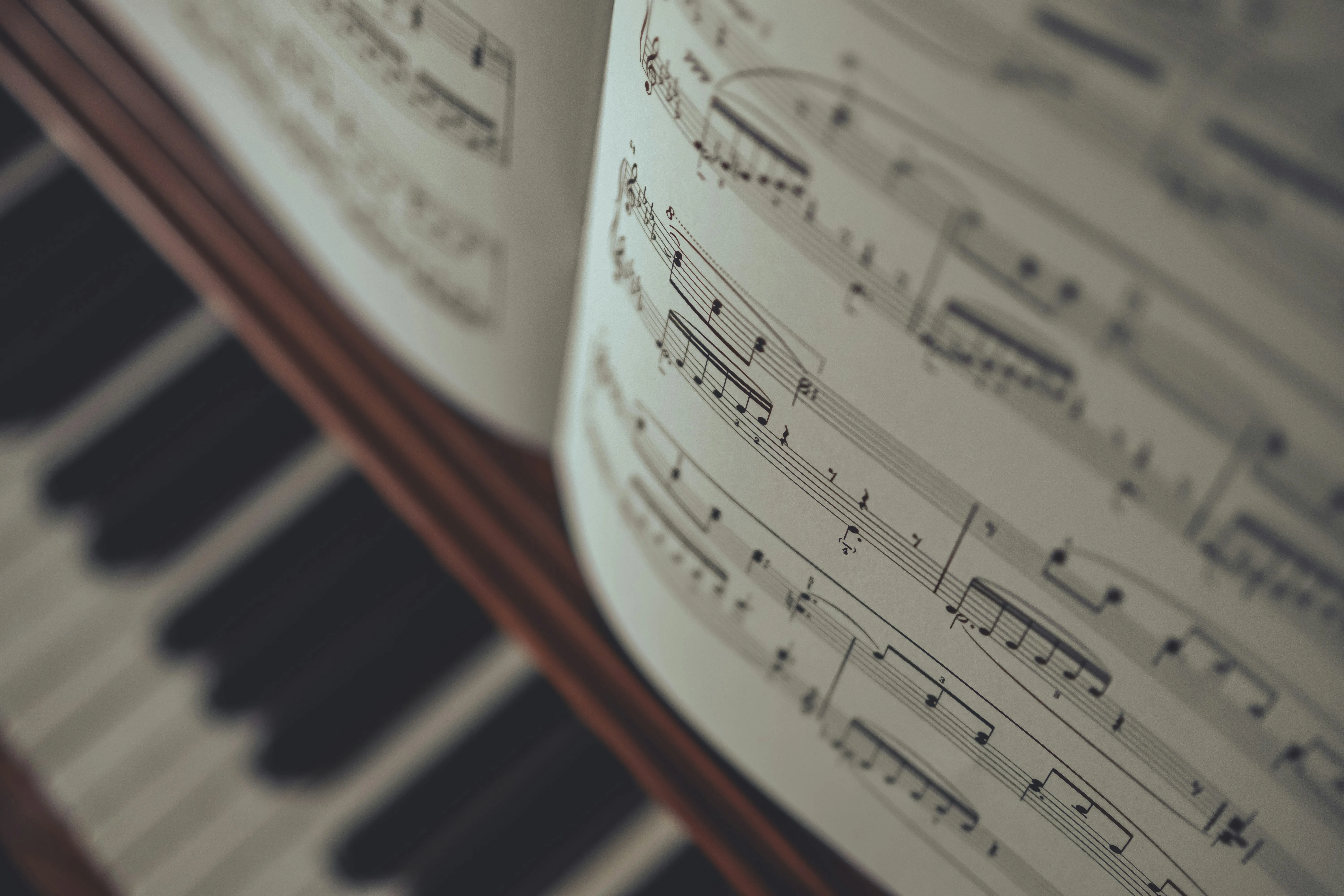 Sheet music for piano lessons